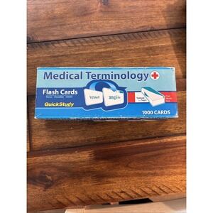 QuickStudy Medical Terminology Flash Cards 4x3.5 Deck 1000 Cards Tabbed‎ Topic